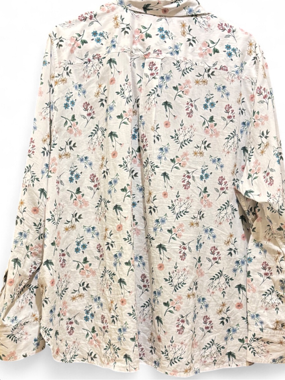 J. Crew Cream Floral Button-Up Shirt with Pastel Print - Picture 2 of 5